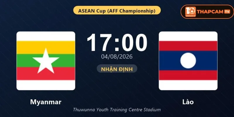  Lịch sử đối đầu Myanmar vs Lào cho thấy Lào hoàn toàn không có cửa trước đối thủ.